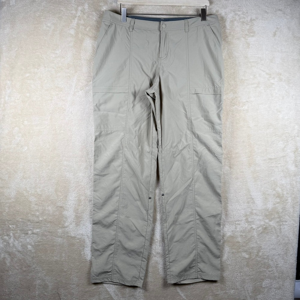 ExOfficio Sol Cool Nomad Pants NWT Womens 12 Beige Nylon Hiking Outdoor Gorpcore